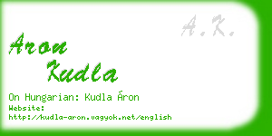 aron kudla business card